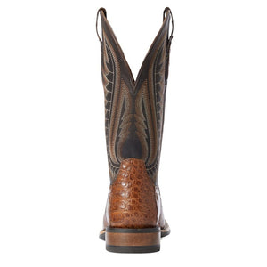 ARIAT INTERNATIONAL, INC. Boots Ariat Men's Double Down Caramel Caiman Belly Exotic Square Toe Western Boots 10034030