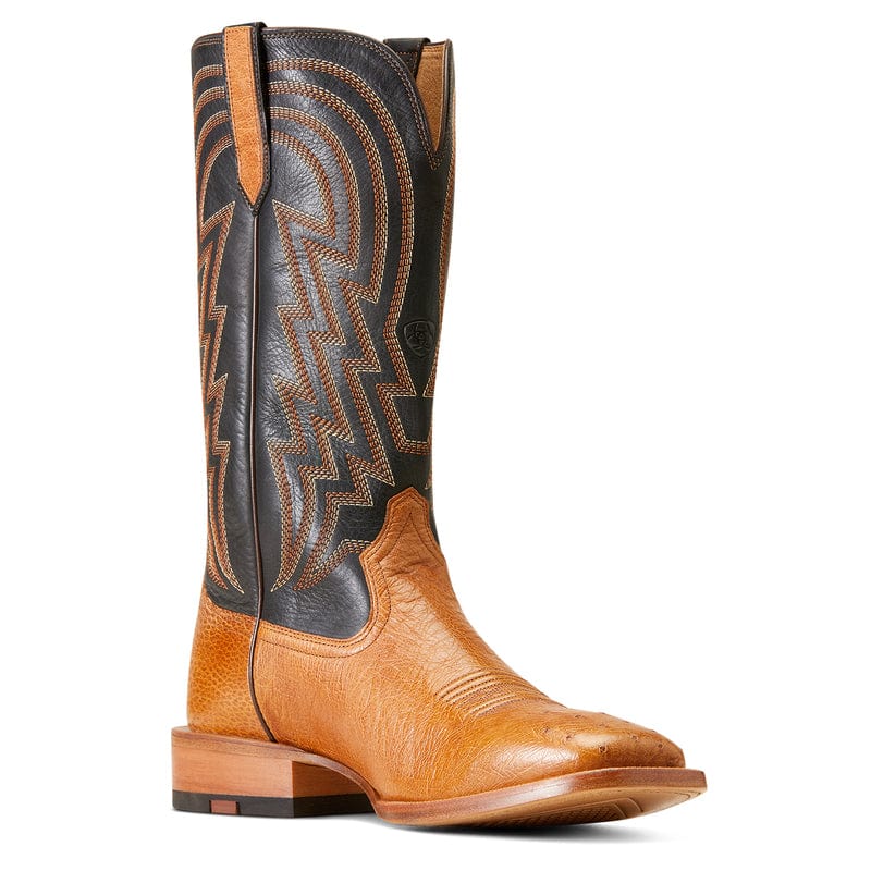 ARIAT INTERNATIONAL, INC. Boots Ariat Men's Haywire Antique Tan Smooth Quill Ostrich Square Toe Exotic Cowboy Boots 10046954