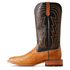 ARIAT INTERNATIONAL, INC. Boots Ariat Men's Haywire Antique Tan Smooth Quill Ostrich Square Toe Exotic Cowboy Boots 10046954