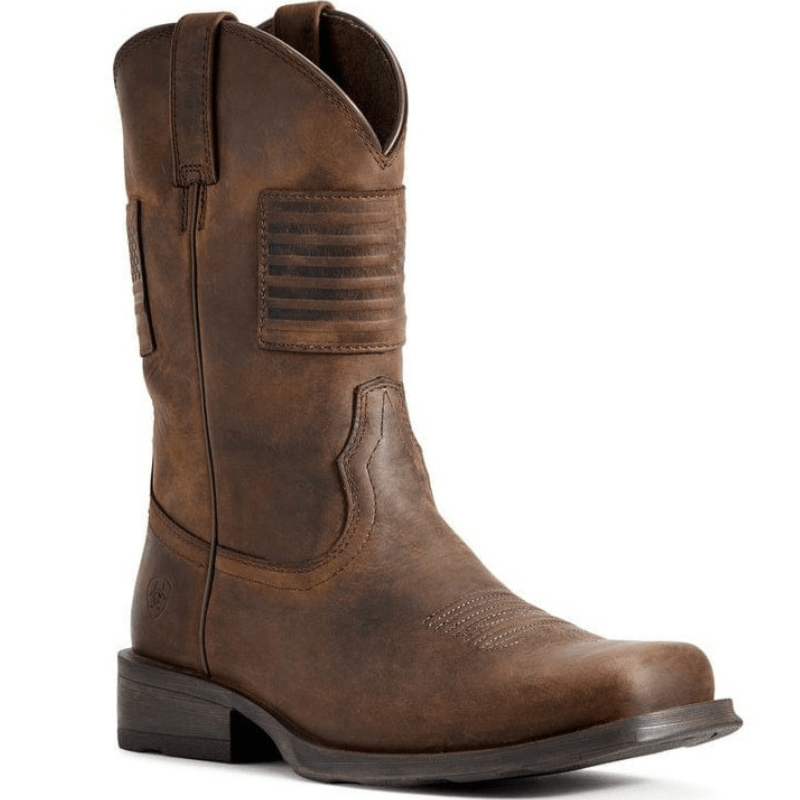 ARIAT INTERNATIONAL, INC. Boots Ariat Men's Rambler Patriot Distressed Brown Western Boots 10029692