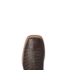 ARIAT INTERNATIONAL, INC. Boots Ariat Men's Relentless Denton Chocolate Caiman Belly Square Toe Exotic Western Boots 10035922
