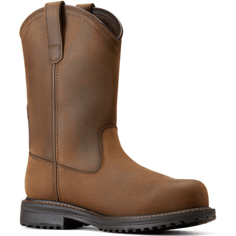 Ariat Men s RigTEK Waterproof Oily Distressed Brown Composite Toe Work Boot 10035988 Size 10 D