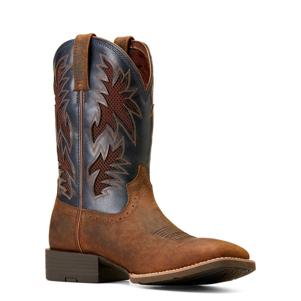 Ariat Men's Sport Cool VentTEK Bar Top Brown Square Toe Western