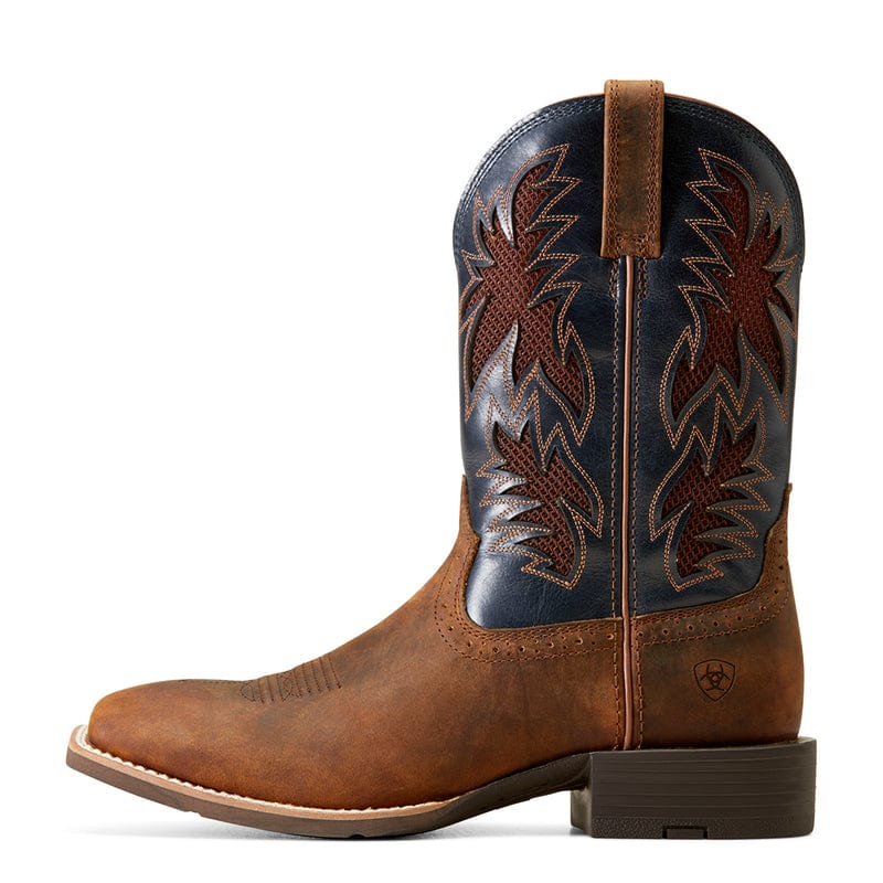 Ariat Men's Sport Cool VentTEK Bar Top Brown Square Toe Western