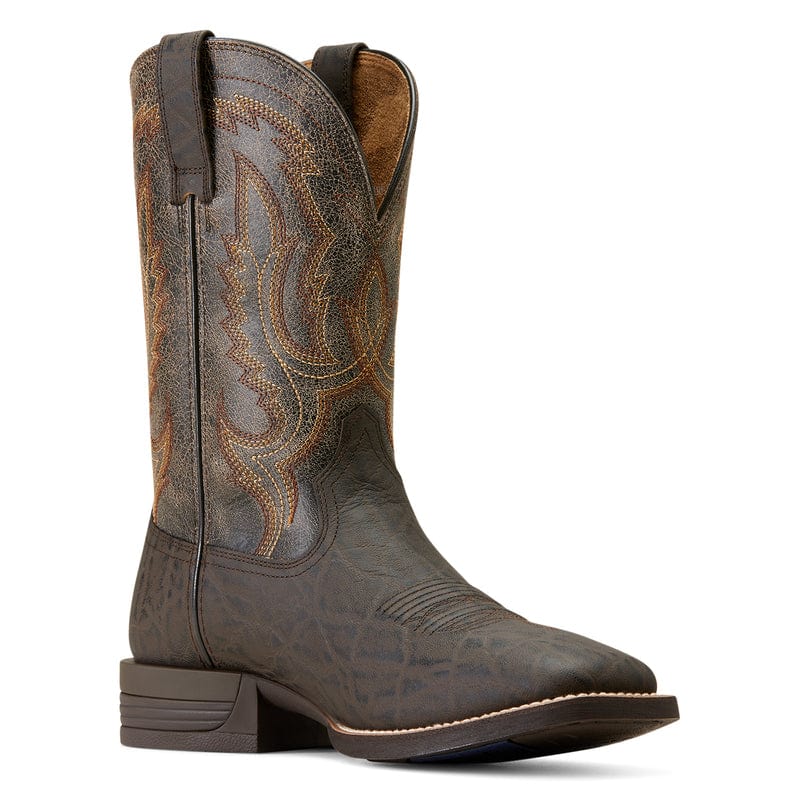 ARIAT INTERNATIONAL, INC. Boots Ariat Men's Steadfast Chocolate Elephant Print-Crinkled Grey Western Boots 10046977
