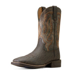 ARIAT INTERNATIONAL, INC. Boots Ariat Men's Steadfast Chocolate Elephant Print-Crinkled Grey Western Boots 10046977