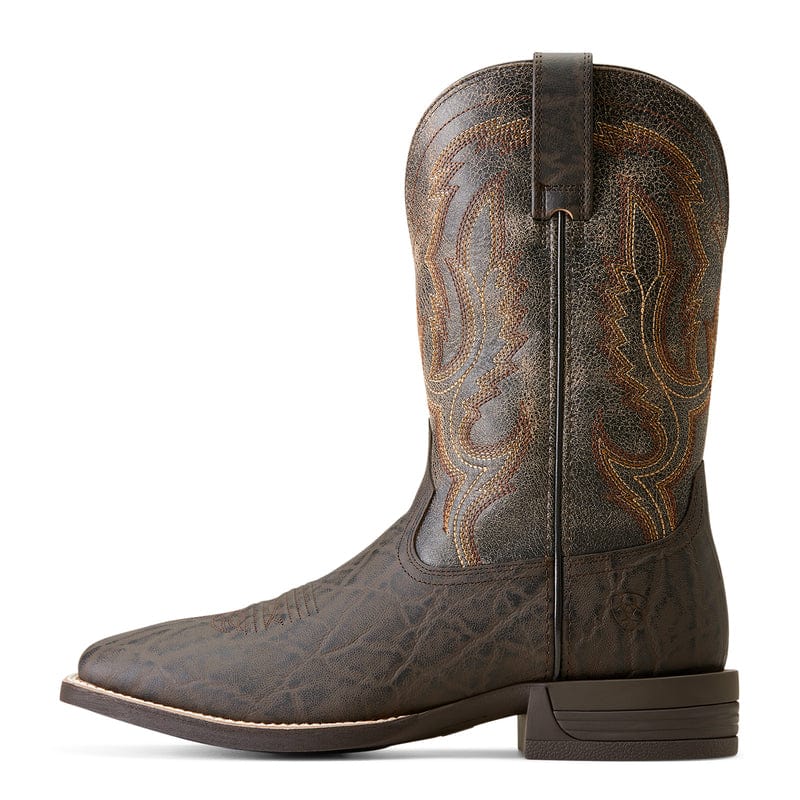 ARIAT INTERNATIONAL, INC. Boots Ariat Men's Steadfast Chocolate Elephant Print-Crinkled Grey Western Boots 10046977