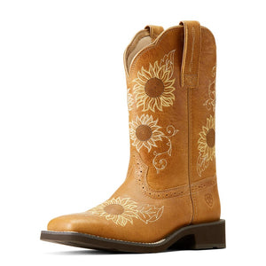 ARIAT INTERNATIONAL, INC. Boots Ariat Women's Blossom Sanded Tan Fatbaby Toe Western Boots 10046886