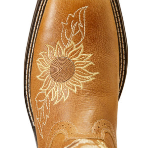 ARIAT INTERNATIONAL, INC. Boots Ariat Women's Blossom Sanded Tan Fatbaby Toe Western Boots 10046886