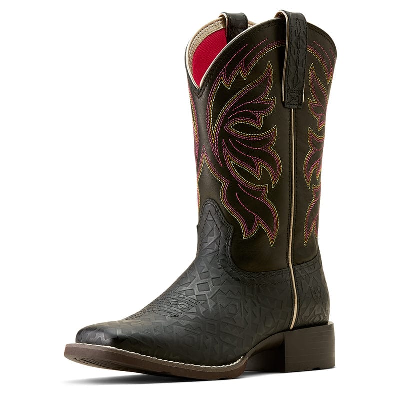 ARIAT INTERNATIONAL, INC. Boots Ariat Women's Buckley Black Blanket Emboss Square Toe Western Boots 10050885