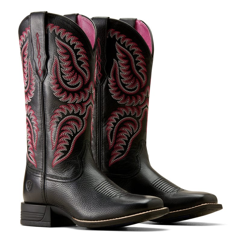 ARIAT INTERNATIONAL, INC. Boots Ariat Women's Cattle Caite Black Deertan Stretchfit Square Toe Western Boots 10050920