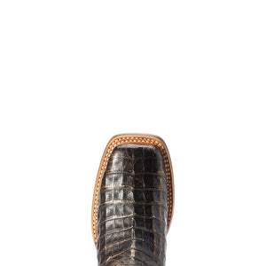 ARIAT INTERNATIONAL, INC. Boots Ariat Women's Donatella Brushed Chocolate Caiman Leopard Print Exotic Western Boots 10042540