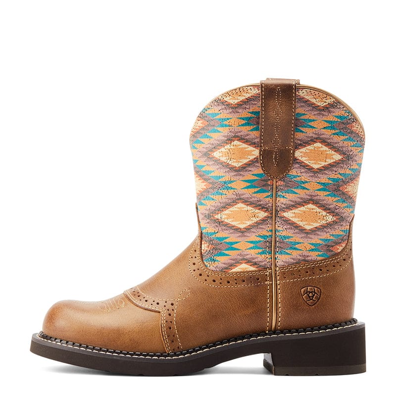 ARIAT INTERNATIONAL, INC. Boots Ariat Women's Fatbaby Heritage Farrah Coastal Tan/Blanket Print Western Boots 10044438