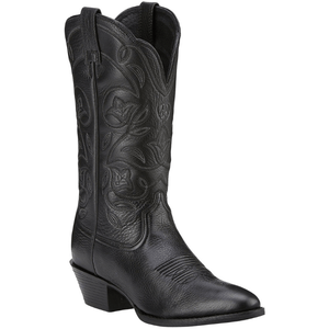 ARIAT INTERNATIONAL, INC. Boots Ariat Women's Heritage Black Deertan R Toe Western Cowgirl Boots 10001037
