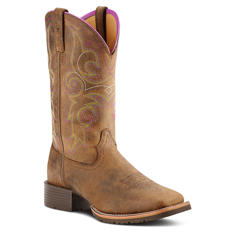 ARIAT INTERNATIONAL, INC. Boots Ariat Women's Hybrid Rancher Distressed Brown Square Toe Western Boots 10018527