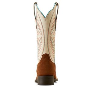 ARIAT INTERNATIONAL, INC. Boots Ariat Women's Round Up Ruidoso Cedar Roughout Matte Pearl Suede Square Toe Western Boots 10051063