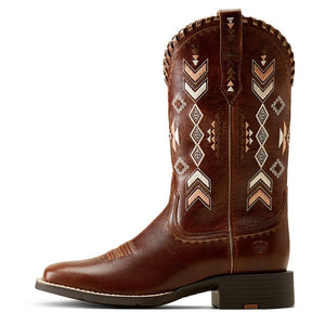 ARIAT INTERNATIONAL, INC. Boots Ariat Women's Round Up Skyler Canyon Tan Square Toe Western Boots 10038327