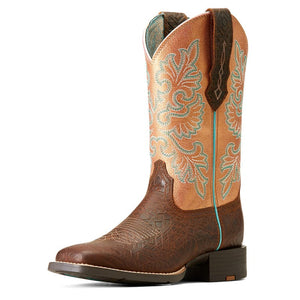 ARIAT INTERNATIONAL, INC. Boots Ariat Women's Round Up Toasted Blanket Emboss Square Toe Western Boots 10047039