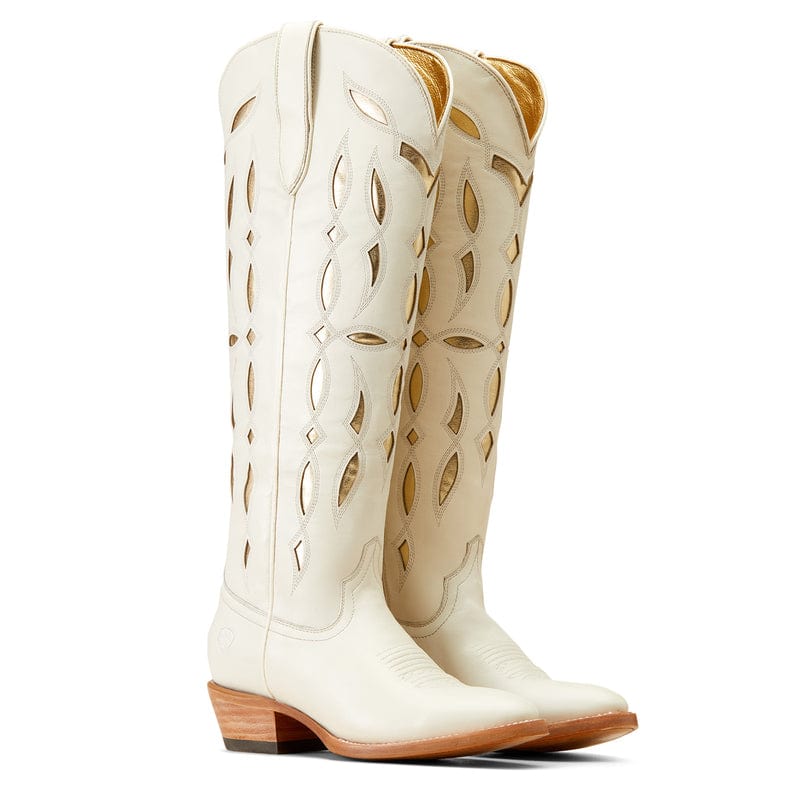 ARIAT INTERNATIONAL, INC. Boots Ariat Women's Saylor StretchFit Blanco White Round Toe Western Boot 10046965