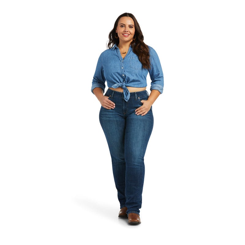 ARIAT INTERNATIONAL, INC. Jeans Ariat Women's REAL Candice Mid Rise Straight Leg Jeans 10039608