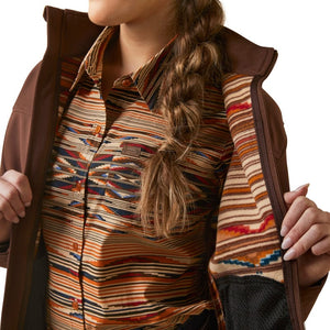 ARIAT INTERNATIONAL, INC. Outerwear Ariat Women's Team Logo Shaved Chocolate Chimayo Softshell Jacket 10046017
