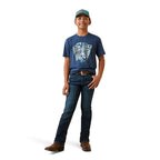 ARIAT INTERNATIONAL, INC. Shirts Ariat Boys Cowboy Planks Light Navy Graphic T-Shirt 10047653