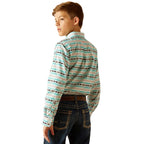 ARIAT INTERNATIONAL, INC. Shirts Ariat Boys Jefferson Ice Green Classic Fit Long Sleeve Shirt 10051398