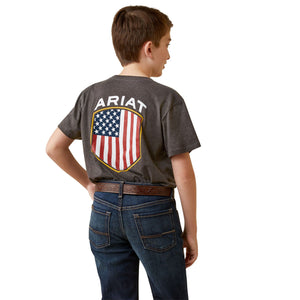 ARIAT INTERNATIONAL, INC. Shirts Ariat Boys Patriot Badge Gray T-Shirt 10045315