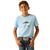 ARIAT INTERNATIONAL, INC. Shirts Ariat Boys Vintage Hex Stripe Frost Blue Short Sleeve Graphic T-Shirt 10051432