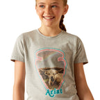 ARIAT INTERNATIONAL, INC. Shirts Ariat Girls Arrowhead Heather Grey Short Sleeve Graphic T-Shirt 10048588