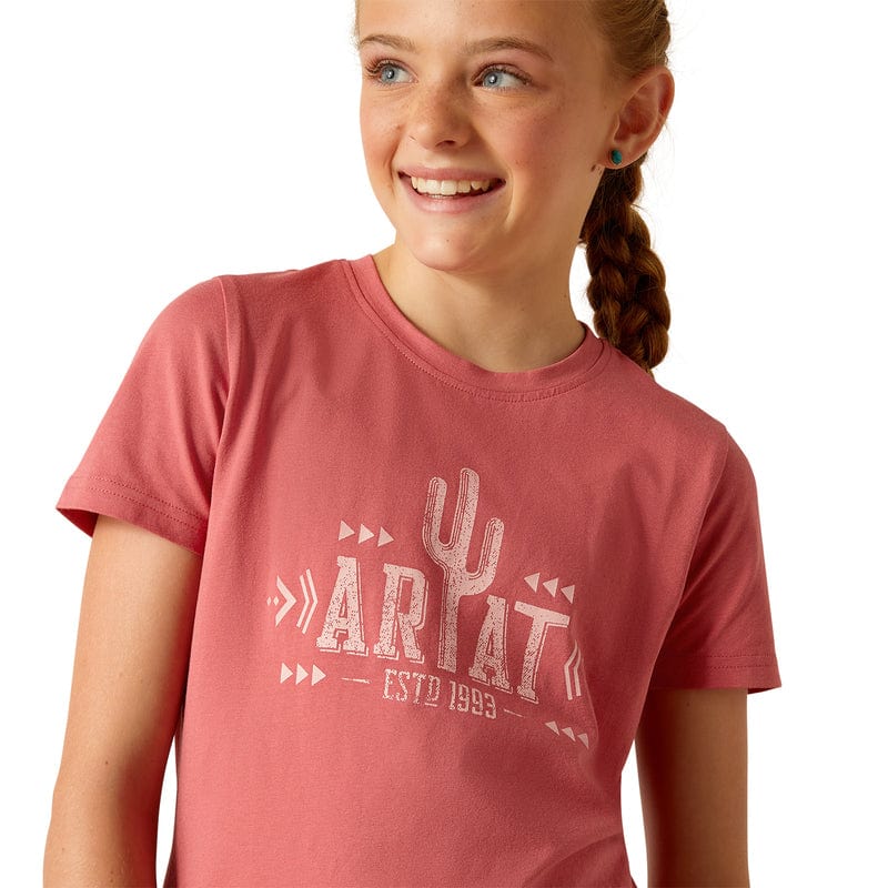 ARIAT INTERNATIONAL, INC. Shirts Ariat Girls Cactus Slate Rose Graphic T-Shirt 10048593