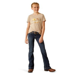ARIAT INTERNATIONAL, INC. Shirts Ariat Girls Cowgirl Desert Oatmeal Heather Graphic T-Shirt 10048592
