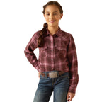 ARIAT INTERNATIONAL, INC. Shirts Ariat Girls Lucky Clove Brown Long Sleeve Snap Shirt 10047181