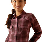 ARIAT INTERNATIONAL, INC. Shirts Ariat Girls Lucky Clove Brown Long Sleeve Snap Shirt 10047181