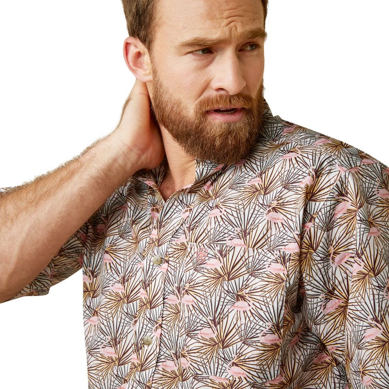 ARIAT INTERNATIONAL, INC. Shirts Ariat Men's Amir White Classic Fit Short Sleeve Shirt10045053