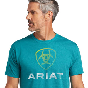 ARIAT INTERNATIONAL, INC. Shirts Ariat Men's Blends Teal Green Heather Short Sleeve T-Shirt 10039944