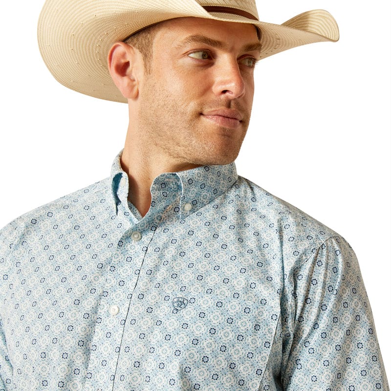 ARIAT INTERNATIONAL, INC. Shirts Ariat Men's Eamon Blue Haven Classic Fit Long Sleeve Button Down Shirt 10051263