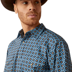ARIAT INTERNATIONAL, INC. Shirts Ariat Men's Gordy Moonlit Ocean Classic Fit Long Sleeve Western Snap Shirt 10046529