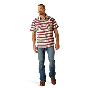 ARIAT INTERNATIONAL, INC. Shirts Ariat Men's Haden Sandshell Retro Fit Short Sleeve Western Snap Shirt 10051302