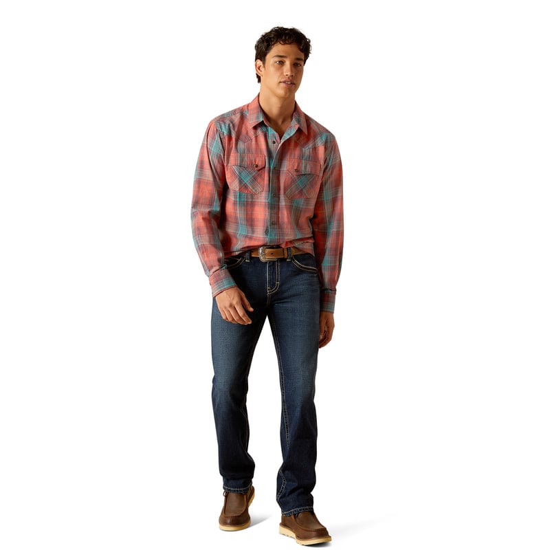 ARIAT INTERNATIONAL, INC. Shirts Ariat Men's Hernan Retro Fit Burnt Sienna Long Western Snap Shirt 10048494