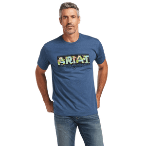 ARIAT INTERNATIONAL, INC. Shirts Ariat Men's Hibiscus Blue Heather T-Shirt 10039934