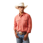 ARIAT INTERNATIONAL, INC. Shirts Ariat Men's Jurlington Faded Brick Long Sleeve Retro Fit Shirt 10043647