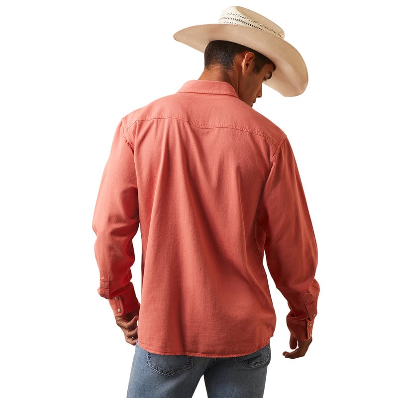 ARIAT INTERNATIONAL, INC. Shirts Ariat Men's Jurlington Faded Brick Long Sleeve Retro Fit Shirt 10043647