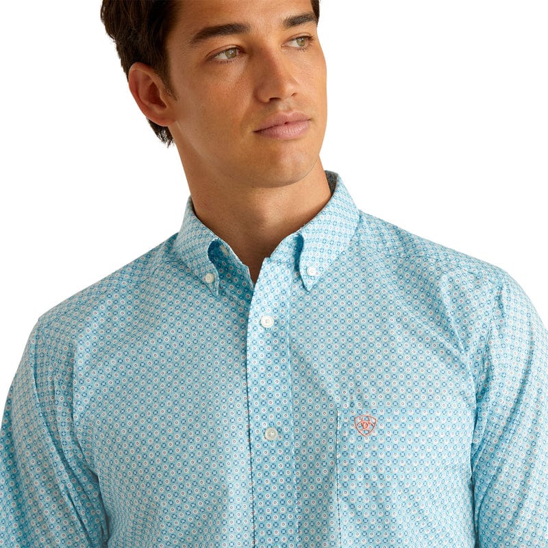 ARIAT INTERNATIONAL, INC. Shirts Ariat Men's Kamron Sky Long Sleeve Button Down Fitted Shirt 10048408