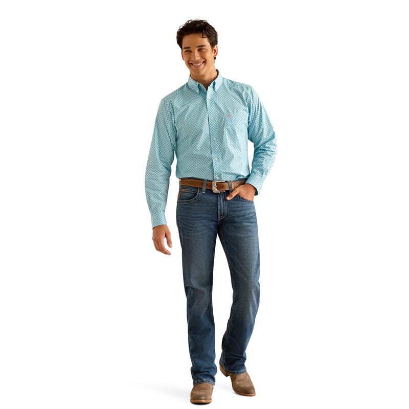 ARIAT INTERNATIONAL, INC. Shirts Ariat Men's Kamron Sky Long Sleeve Button Down Fitted Shirt 10048408