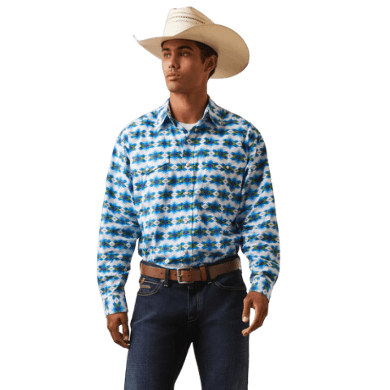 ARIAT INTERNATIONAL, INC. Shirts Ariat Men's Levi White Classic Fit Long Sleeve Shirt 10043793