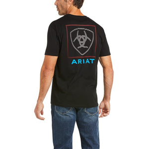 ARIAT INTERNATIONAL, INC. Shirts Ariat Men's Linear Black Short Sleeve T-Shirt 10036563
