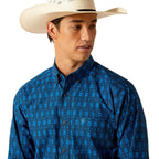 ARIAT INTERNATIONAL, INC. Shirts Ariat Men's Pascual Classic Fit Directoire Blue Long Sleeve Button Down Shirt 10048379