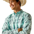 ARIAT INTERNATIONAL, INC. Shirts Ariat Men's Paxtyn Classic Fit Blue Tint Long Sleeve Button Down Shirt 10048511