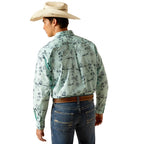 ARIAT INTERNATIONAL, INC. Shirts Ariat Men's Paxtyn Classic Fit Blue Tint Long Sleeve Button Down Shirt 10048511